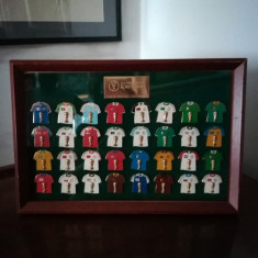 32 de insigne de la Campionatul Mondial de Fotbal Korea-Japan 2002, in caseta