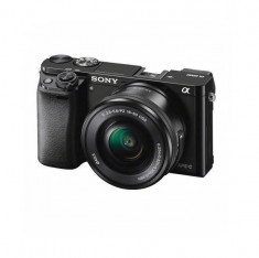 Aparat foto Mirrorless Sony Alpha A6000 24.3 Mpx WiFi NFC Black Kit 16-50mm foto