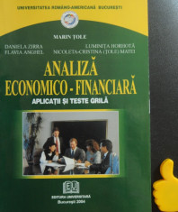 Analiza economico-financiara aplicatii si teste grila Marin Tole foto