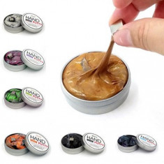 Plastilina magnetica, magnetic putty, hand putty, culoare aurie foto