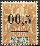 Cumpara ieftin RARA---MADAGASCAR 1902--- 00,5 IN LOC DE 0,05--1902 -- MNH PERFECTA