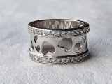 Argint INEL INIMIOARE batut in ZIRCONII manopera EXCEPTIONALA unic ITALIA luxury