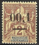 Cumpara ieftin RARA--MADAGASCAR CU 00,1 IN LOC DE 0,01 +++VARIETATE-1902 MNH PERFECTA