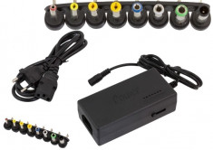 Adaptor universal cablu alimentare pentru laptop cu 8 capete diferite detasabile foto