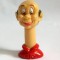 Figurina cap de barbat, om, desene animate, cauciuc tare, 6cm, colectie
