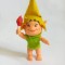 Figurina bebelus elf cu cornite si torta in mana, cauciuc, colectie, 8cm
