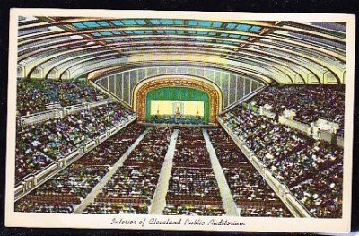 AMERICA - OHIO. CLEVELAND PUBLIC AUDITORIUM. ILUSTRATA COLOR NECIRCULATA, FD85 foto