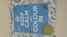 Carte de Colorat pentru Adulti si Copii Keep Calm Albastra foto