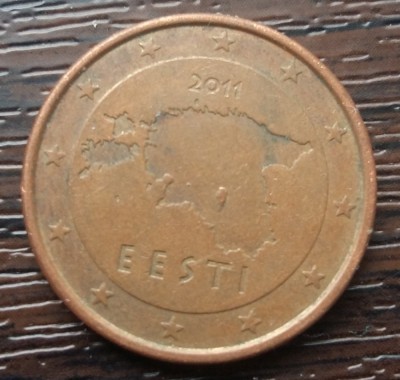 (M684) MONEDA ESTONIA - 5 EUROCENTI 2011 foto