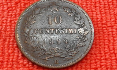 Italia 10 centesimi 1894R VF foto