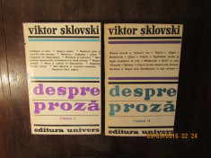 DESPRE PROZA -VIKTOR SKLOVSKI( 2 VOL ) foto