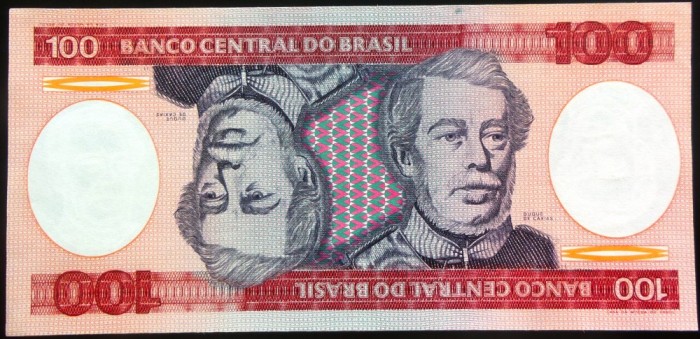 Bancnota 100 CRUZEIROS - BRAZILIA, anul 1984 *cod 476 = UNC!