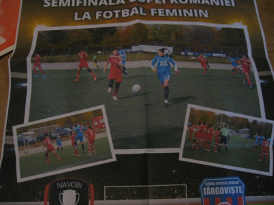 Afis / Navobi Iasi - CS Targoviste / semifinala fotbal feminin, 14 mai 2017 foto