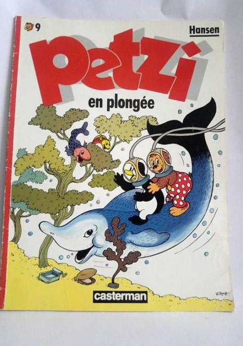 revista benzi desenate, franceza, Petzi en plongee, Hansen, casterman, 32 pag foto mare revista benzi desenate, franceza, Petzi en plongee, Hansen, casterman, 32 pag foto mare
