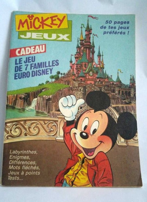 revista benzi desenate, franceza, Mikey Jeux, 1992, 50 pag, colectie foto