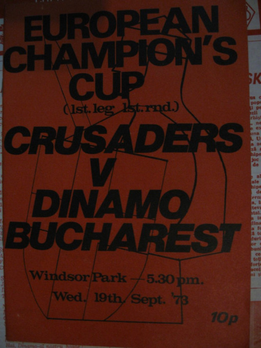Crusaders - Dinamo Bucuresti (19 septembrie 1973)