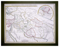Harta Orientului Mijlociu, prima jumatate a secolului al XVIII-lea - autentica foto