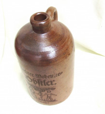 Butelie veche pentru borvis.Marcaj 1852.Simbol Adam si Eva 1,5 l.Rara. foto