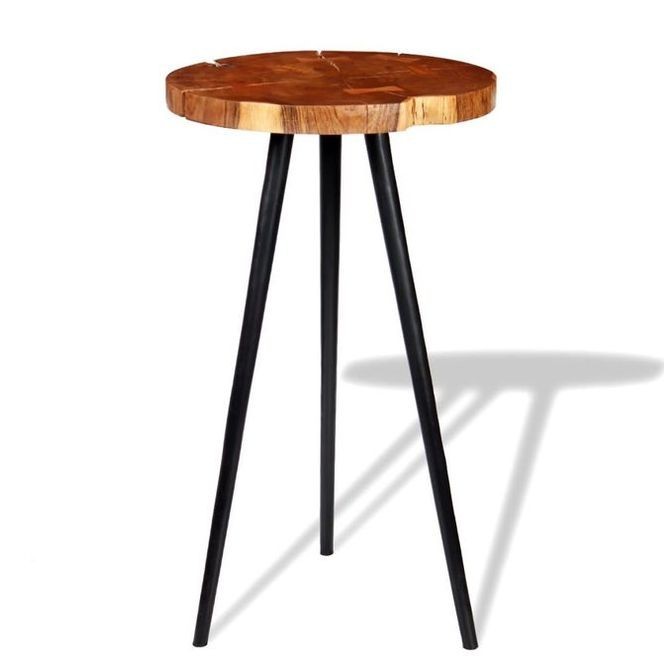 Masa bar model bu?teni, lemn masiv de acacia (55-60) x 110 cm foto mare Masa bar model bu?teni, lemn masiv de acacia (55-60) x 110 cm foto mare