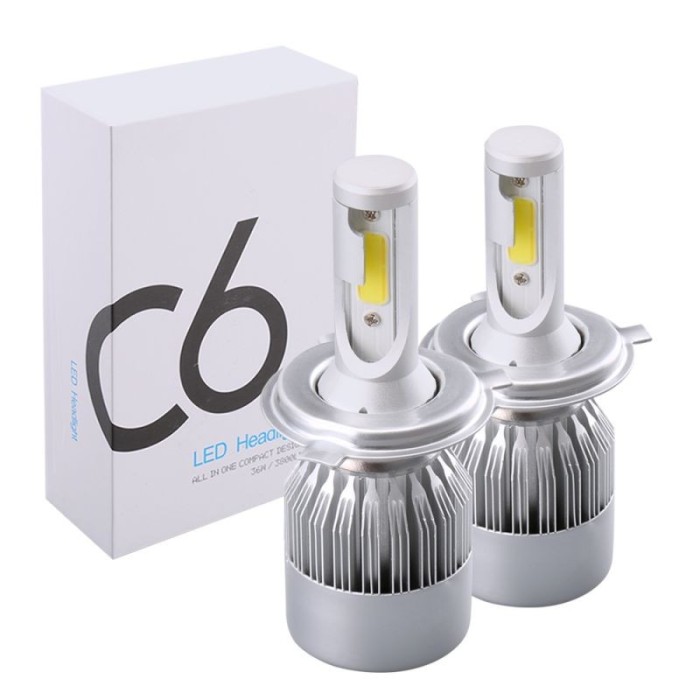 Kit Led H4 Auto Head Light Cree 6000K Silver 35W 3800LM 12-24V foto mare Kit Led H4 Auto Head Light Cree 6000K Silver 35W 3800LM 12-24V foto mare