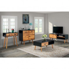 Set mobilier de sufragerie, lemn masiv de acacia, patru piese foto