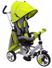 Tricicleta cu sezut reversibil Sunrise Turbo Trike Light Green foto