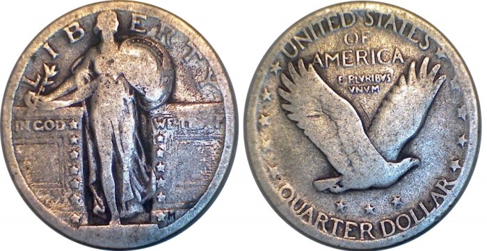 USA - 1/4 dollar 1917-1927 Argint 6 Grame USA - 1/4 dollar 1917-1927 Argint 6 Grame