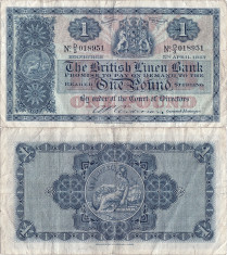 1957 (5 IV), 1 pound sterling (P-157d.5) - Sco?ia! foto