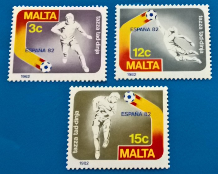 MALTA -FOTBAL-''ESPANA 82''-, serie de 3val-MNH foto mare MALTA -FOTBAL-''ESPANA 82''-, serie de 3val-MNH foto mare