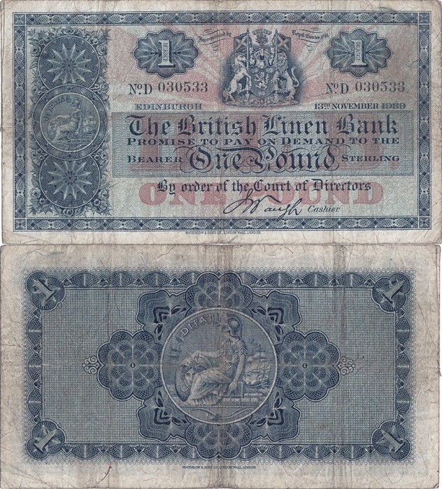 1939 (13 XI), 1 pound sterling (P-157a.8) - Scoția! (CRC: 100%) foto mare 1939 (13 XI), 1 pound sterling (P-157a.8) - Scoția! (CRC: 100%) foto mare