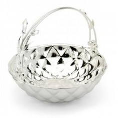 Basket Fruit Bowl Silver Plated by Chinelli made in Italy foto