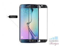 Geam Folie Sticla Protectie Display Samsung Galaxy S6 Edge Plus Acoperire Completa Neagra 6D foto