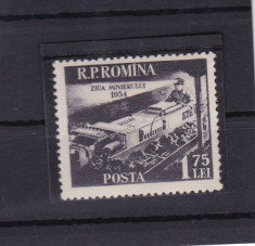 ROMANIA 1954 LP 365 ZIUA MINERULUI MNH foto