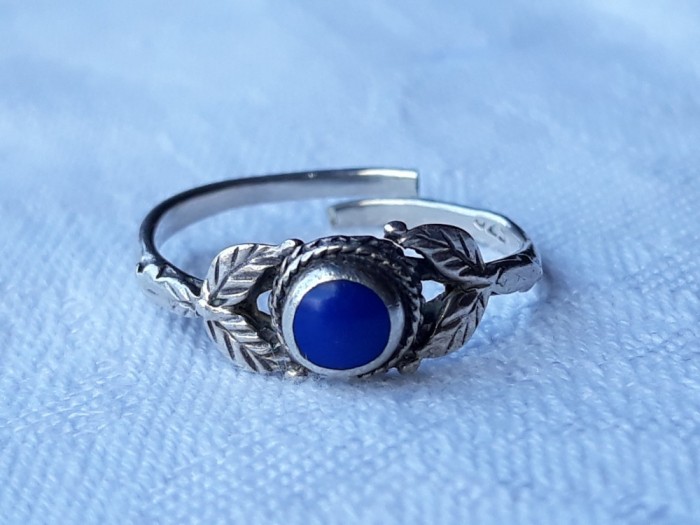INEL argint cu LAPIS LAZULI tribal VECHI reglabil FINUT vintage De EFECT INEL argint cu LAPIS LAZULI tribal VECHI reglabil FINUT vintage De EFECT