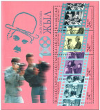 Kazakhstan, actori, Charlie Chaplin, filme, 1996, bloc, MNH, Nestampilat