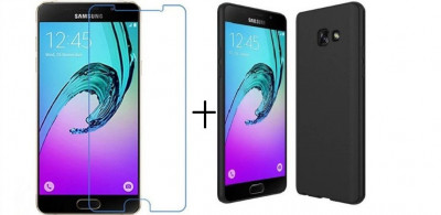 Pachet husa slim antisoc Black Samsung Galaxy A5 2017 + folie protectie gratis foto