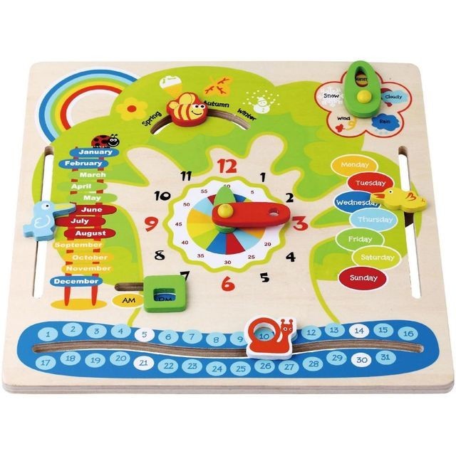 Joc din Lemn Calendar Didactic - Sun Baby foto mare Joc din Lemn Calendar Didactic - Sun Baby foto mare