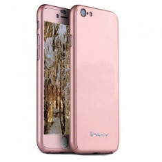 Husa fata-spate iPaky pentru iPhone 8 ROSE-GOLD cu folie de protectie gratis !