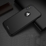 Husa FullBody Luxury iPaky Black iPhone X 360 grade + folie protectie, Apple