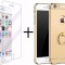 Pachet husa 3in1 Ring Gold Apple iPhone 7 Plus + folie sticla
