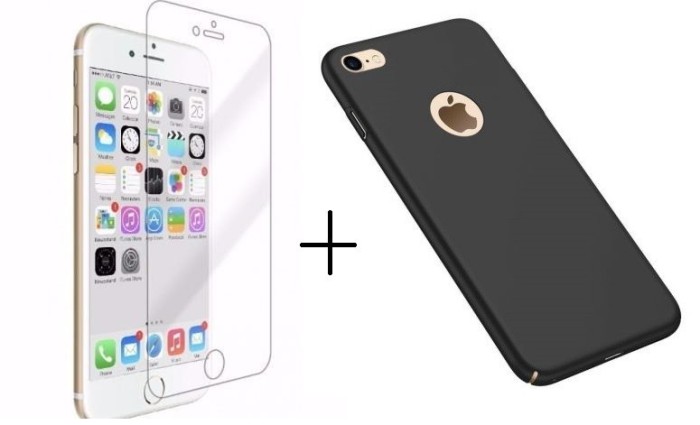 Pachet husa slim Antisoc Black Apple iPhone 6/6S + folie sticla gratis !