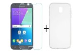 Pachet husa Elegance transparenta Samsung Galaxy J3 2017 + folie sticla gratis