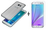 Pachet husa slim fumurie Samsung Galaxy S6 Edge + folie protectie gratis, Oem