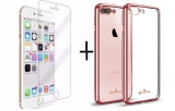 Husa iPhone 7 Elegance Luxury Rose Gold + Folie Protectie Ecran, OEM