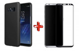Pachet husa Slim Antisoc Black Samsung Galaxy S8 + folie sticla Black gratis, Oem