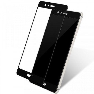 Folie de sticla 3D neagra compatibila cu Huawei P8 Lite 2017 ( BLACK ) foto