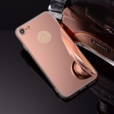 Husa iPhone 7 Rose Gold Oglinda Luxury + Folie Sticla Elegance