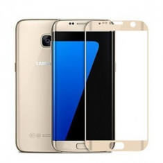 Folie de sticla 3D aurie compatibila cu Samsung Galaxy S7 Edge ( GOLD )
