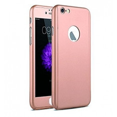 Husa FullBody Rose-Gold Apple iPhone 7 360 grade + folie protectie