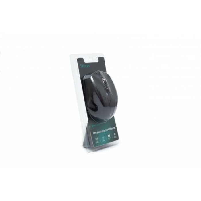Mouse Spacer SPMO-W02 , Fara fir , Optic , 1600 DPI , Negru foto mare Mouse Spacer SPMO-W02 , Fara fir , Optic , 1600 DPI , Negru foto mare